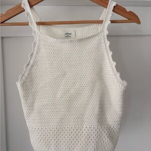 Wilfred White Knit Tank Top